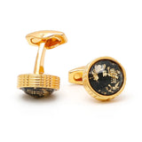 Men's Circle Pattern Cufflinks, Colorful Business Accessories