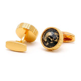 Men's Circle Pattern Cufflinks, Colorful Business Accessories