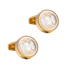 Men's Retro Pattern Cufflinks for French Shirts