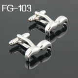 Men's Mustache Cufflinks High Quality FG103 Silver