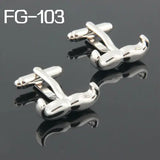 Men's Mustache Cufflinks High Quality FG103 Silver