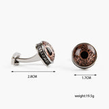 Men's Rose Pattern Cufflinks Wedding Business Accessories