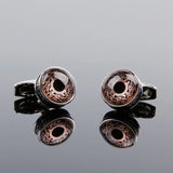 Men's Rose Pattern Cufflinks Wedding Business Accessories