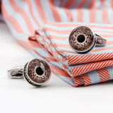 Men's Rose Pattern Cufflinks Wedding Business Accessories