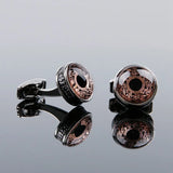 Men's Rose Pattern Cufflinks Wedding Business Accessories