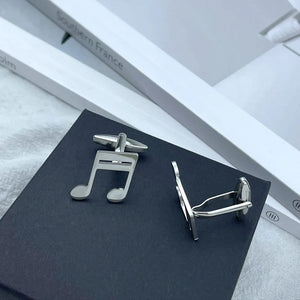 Men's Music Note Cufflinks French Shirt Cuff Links