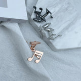 Men's Music Note Cufflinks French Shirt Cuff Links