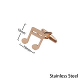 Men's Music Note Cufflinks French Shirt Cuff Links
