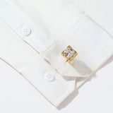 Men's Zircon Square Cufflinks for Wedding