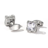 Men's Zircon Square Cufflinks for Wedding