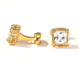 Men's Zircon Square Cufflinks for Wedding