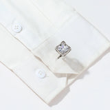 Men's Zircon Square Cufflinks for Wedding