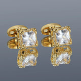 Men's Zircon Square Cufflinks for Wedding