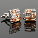 Men's Rhinestone Zircon Cufflinks, Business Banquet Jewelry