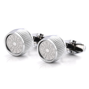 Men's Snowflake Pattern Cufflinks for Business Dress Shirts