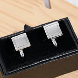 Men's Silver Cufflinks High Gentleman Suit Jewelry