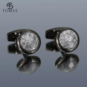 Men's Cufflinks High Starry Sky Metal Round Formal Dress Shirt Cuff Links
