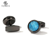 Men's Cufflinks High Starry Sky Metal Round Formal Dress Shirt Cuff Links