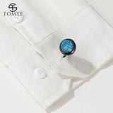 Men's Cufflinks High Starry Sky Metal Round Formal Dress Shirt Cuff Links
