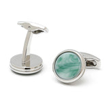 Men's Jadei Round Silver Cufflinks XK22076