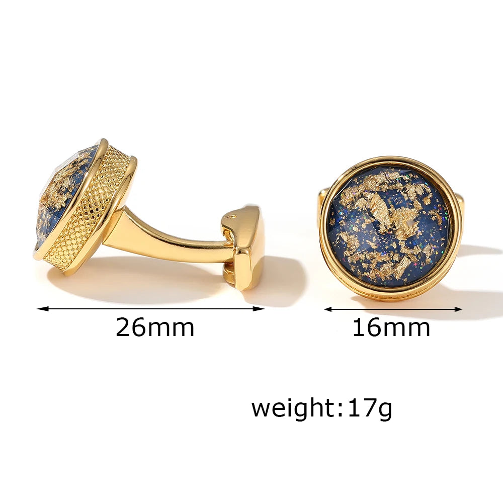 Personalized Round Cufflinks for Wedding Jewelry