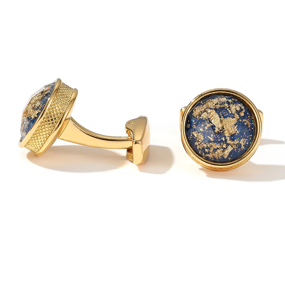 Personalized Round Cufflinks for Wedding Jewelry