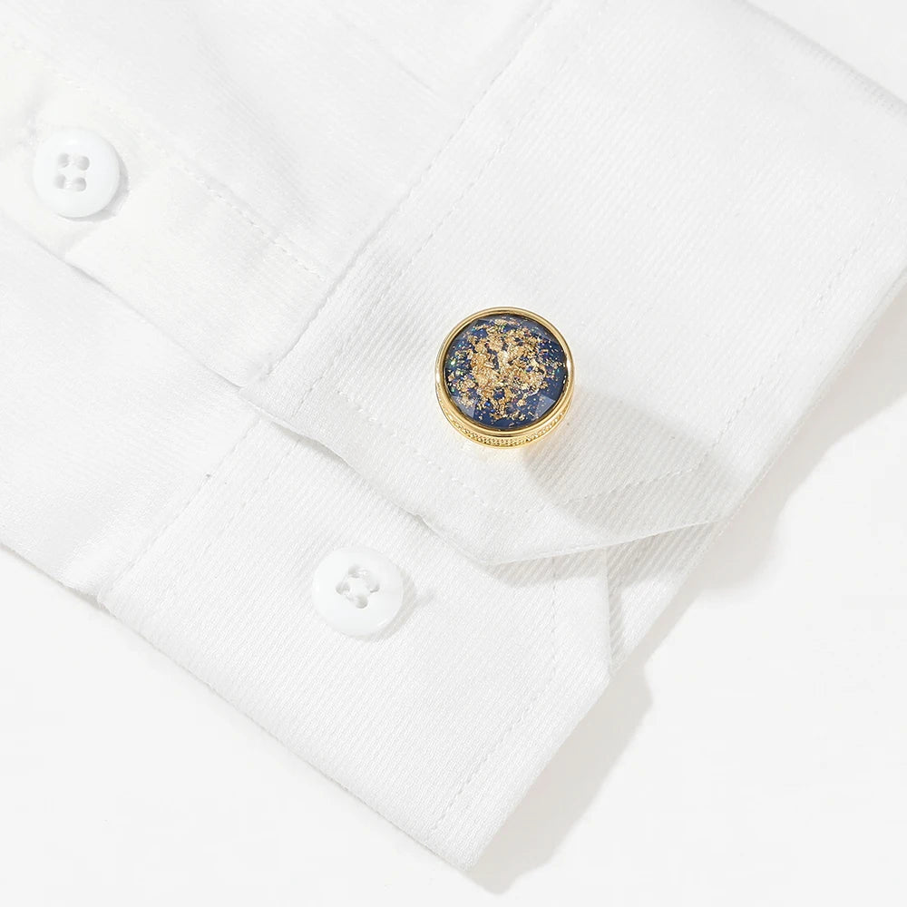 Personalized Round Cufflinks for Wedding Jewelry