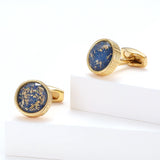 Personalized Golden Sand Round Cufflinks