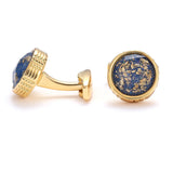 Personalized Golden Sand Round Cufflinks