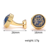 Personalized Golden Sand Round Cufflinks