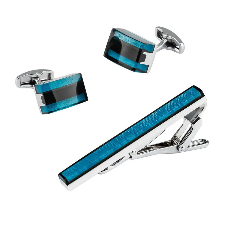 Men's Cufflinks Tie Clip Sets Business Banquet Mens Enamel Buttons Clips