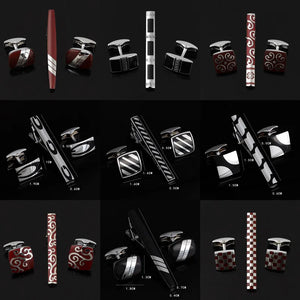 Men's Business Wedding Cufflinks Tie Clip Set