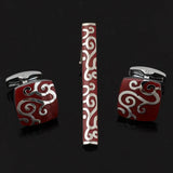 Men's Business Wedding Cufflinks Tie Clip Set