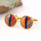 Two Tone Fritillaria Cufflinks for Men