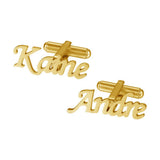 Men's Initials Cufflinks in Stainless Steel