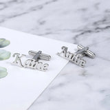 Men's Initials Cufflinks in Stainless Steel