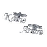 Men's Initials Cufflinks in Stainless Steel