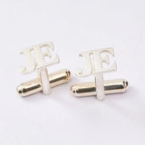 Men's Initials Cufflinks in Stainless Steel