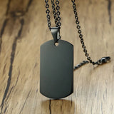 Men's Necklace Army Dog Tags Pendant Stainless Steel Personalized Chain