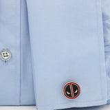 Men's Deadpool Cuff Links Copper Red