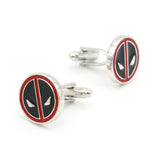 Men's Deadpool Cuff Links Copper Red
