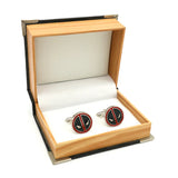 Men's Deadpool Cuff Links Copper Red