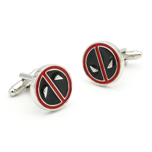 Men's Deadpool Cuff Links Copper Red