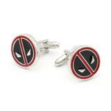 Men's Deadpool Cuff Links Copper Red
