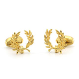 Golden Wheat Spike Brass Cufflinks for Men