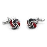 Men's Red Knot Brass Ball Cuff Links