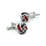 Men's Red Knot Brass Ball Cuff Links