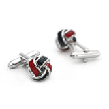 Men's Red Knot Brass Ball Cuff Links