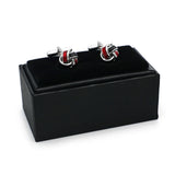 Men's Red Knot Brass Ball Cuff Links
