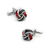 Men's Red Knot Brass Ball Cuff Links